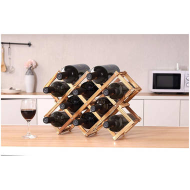 Wooden tabletop best sale wine rack